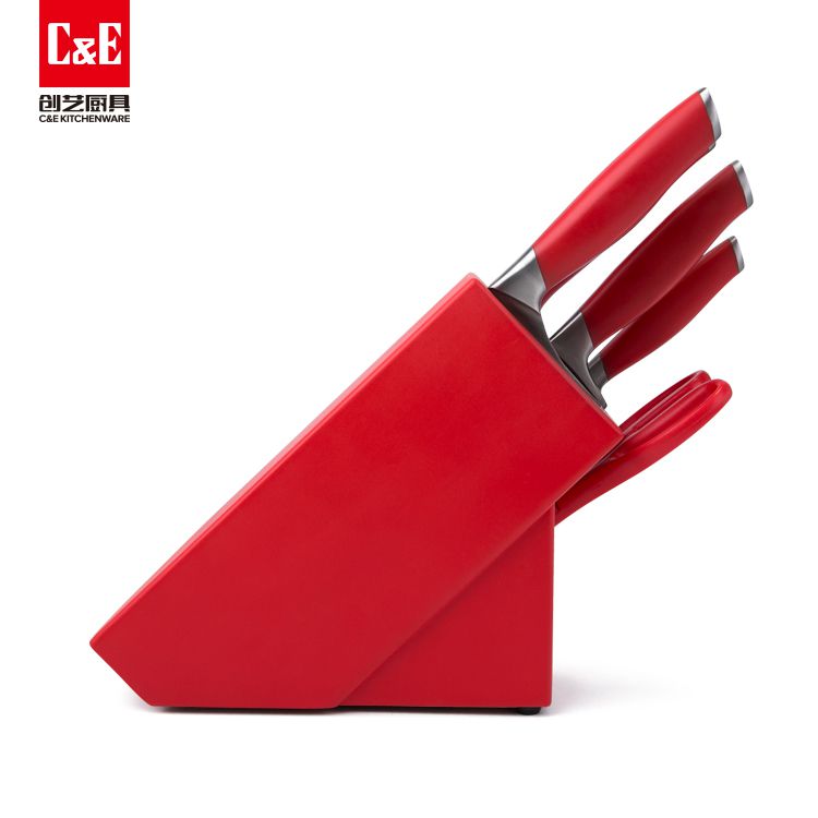 C&E Kitchenware Six color set of knives