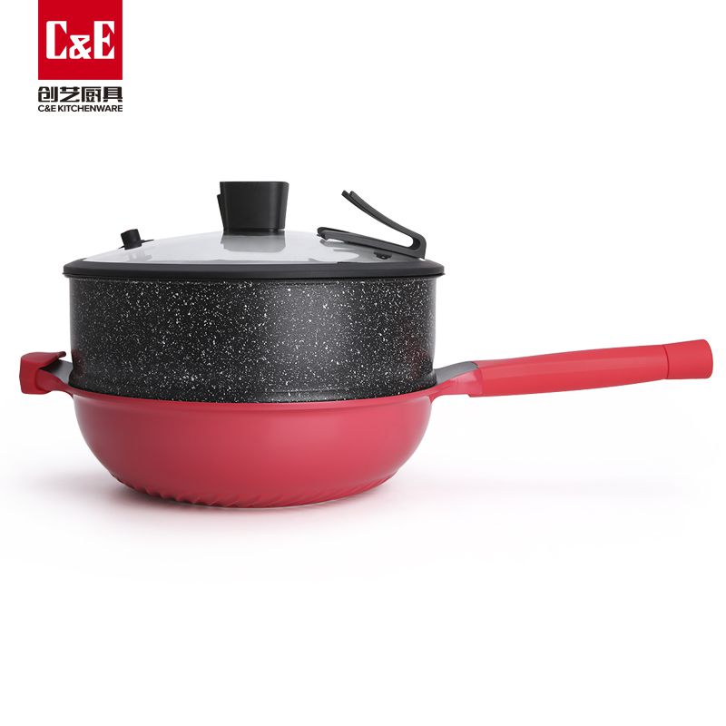 C&E Kitchenware Steam wok with mild pressure